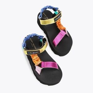 KURT GEIGER Mini Orion Metallic Multicolor Sandals Youth Size 1